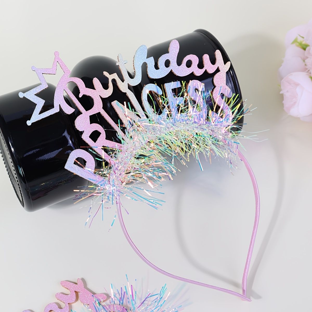 Birthday Headband - Colorful Glitter, Perfect For Party Decorations & Celebrations