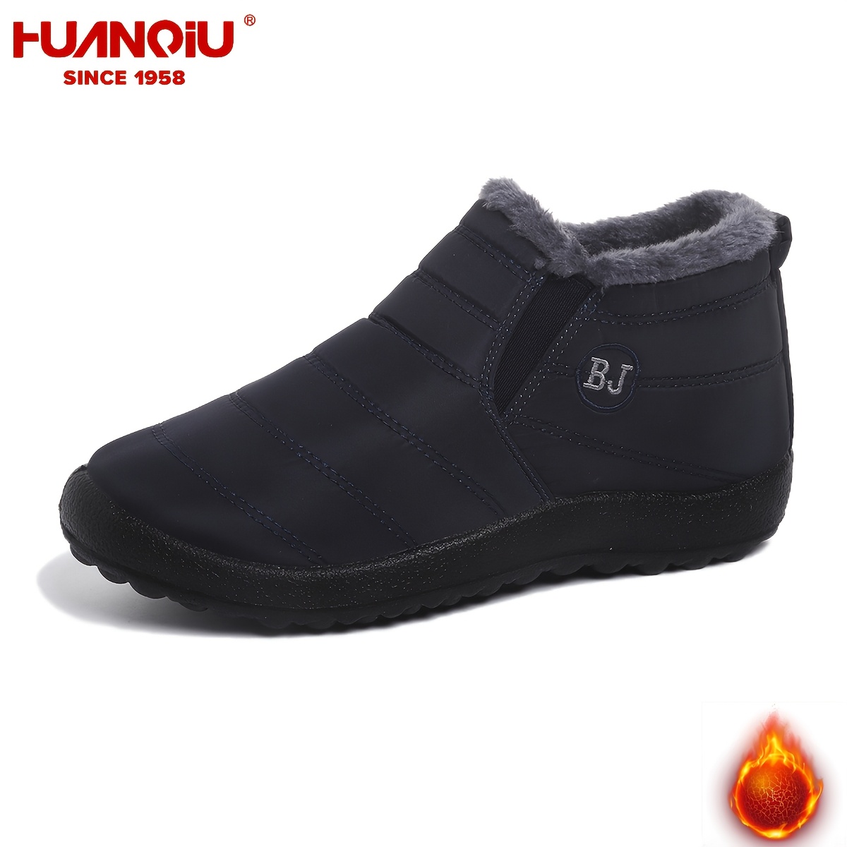 Men's Winter Snow Boots with Thickened Fleece