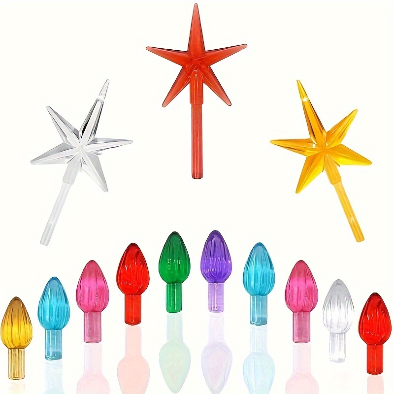 

103- Christmas Tree Decoration Set - -shaped Twist Bulbs And , -colored Replacement For Seasonal , For Weddings, Birthdays, And , Plastic , No Needed, , Suitable 14+