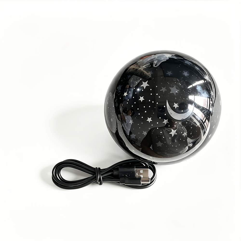 TEMU Star And Projection Night Light, Color-changing Led Starry Sky Projector, Usb-powered Automatic Rotating Bedroom Decorative Light, Perfect For