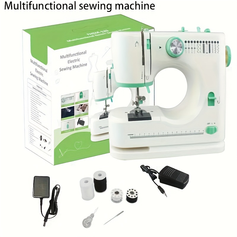 

Electric Sewing Machine Mini Portable, , Overlock Automatic Threading, Heavy-duty For Fabrics, Adjustable , 12 Stitches, Foot Pedal Or Handheld , High -winding