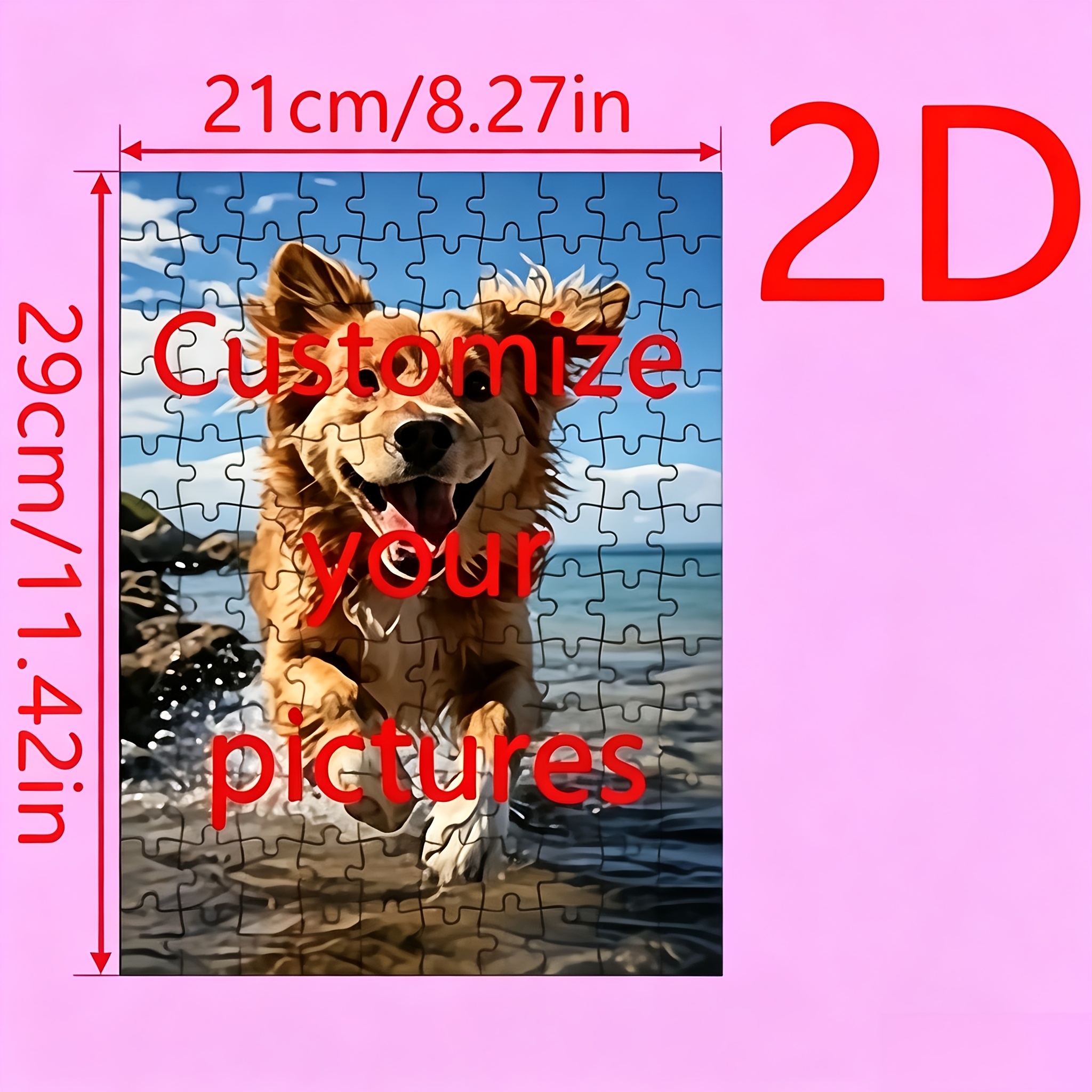 TEMU [customizable] Puzzle With Couple Photos, Artistic Images, Pet Pictures, Cat And Dog Patterns. Anime Pictures. Artistic Photo Christmas Gift -