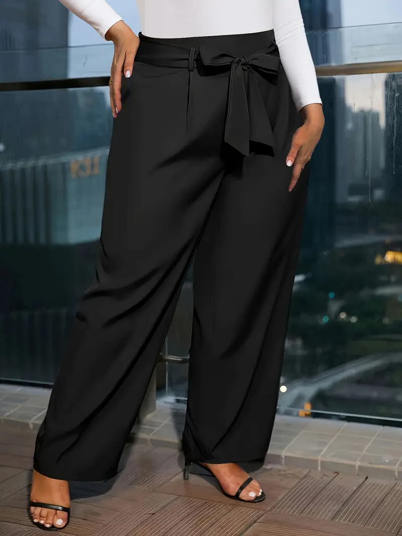 Plus Size, Plus Size Dress Pants, Black, Elegant,, Versatile for Work, Dates, and Daily Commuting - J040-23 Plus Size, Plus Size Dress Pants, Black, Elegant,, Versatile for Work, Dates, and Daily Commuting - J040-23