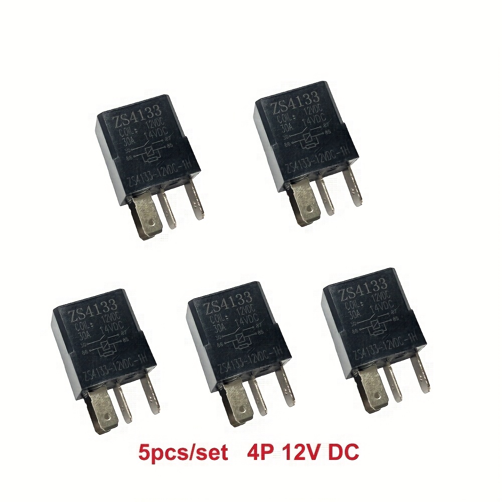 TEMU Zs4133 Automotive Relays 30a 12vdc 24vdc, /5pin, Without Battery
