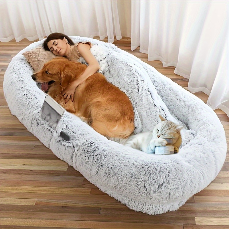 

Dog Bed For Peopledoze Dog Bed, Pillowblanket, For - Bag Adult Sizegiant Sized For -slip , For Adults Families