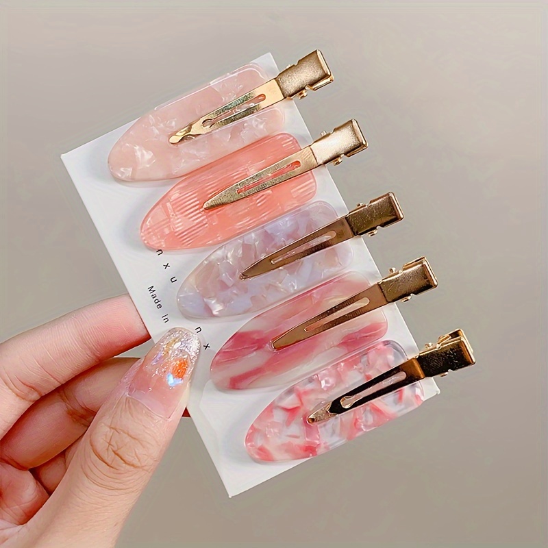 

Acetic Acid Seamless Hairpin Acrylic Dart Girl Bangs Broken Hair Clip Sweet Hairpin