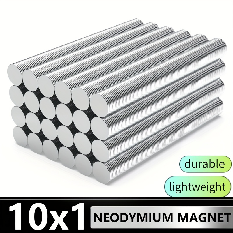 

30/60/90pcs Round Magnets 10x1 Permanent Neodymium Magnets, Imansn3510mmx1mm Neodymium Magnets, Light Weight, Suitable For Office, Refrigerator And Kitchen, Stationery Storage