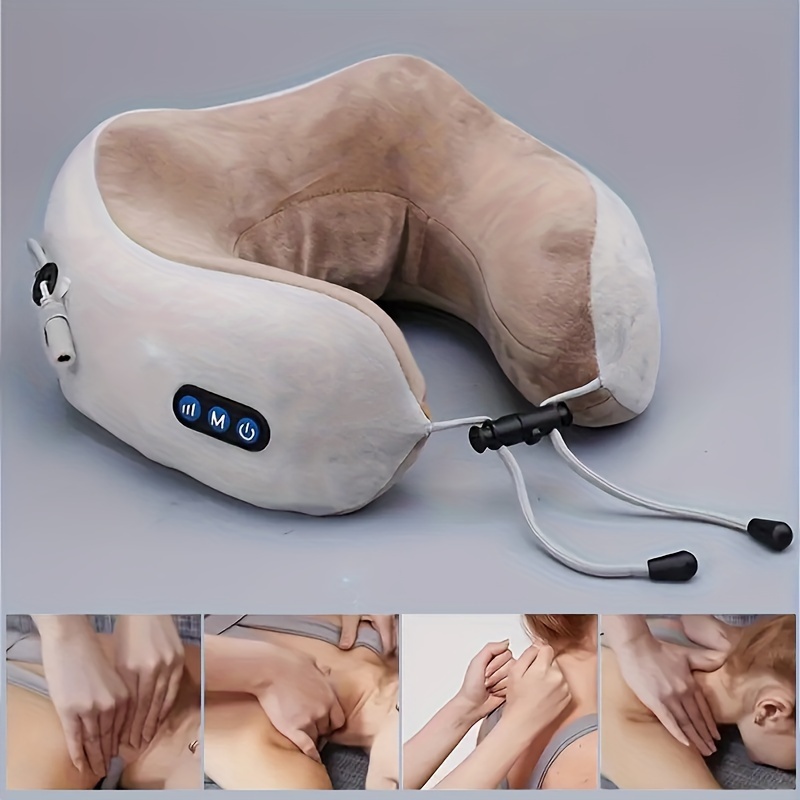 Electric Massage U-shaped Pillow, Relaxes Muscles, Simulates Human Hand Massage On The Neck, Massage Pillow For Home Rest, Office Work, And Long Car Rides, Gifts For Women Men Family