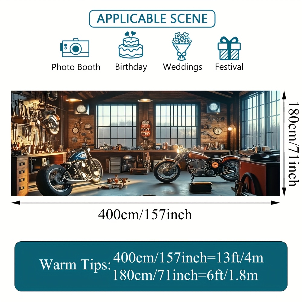 E-shop 2D Flat, 2D Flat - 2D Türbanner 2D Flat, 2D Flat - 2D Türbanner 1 Stück 2D Flat Druck Vintage Motorrad Garage Werkstatt Kunst Garagentor Banner