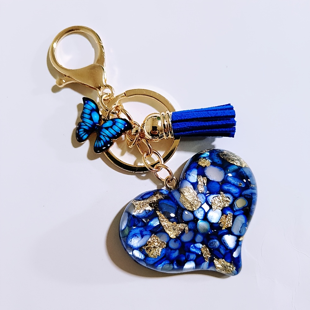 TEMU Llavero de resina epoxi con concha de , dije de moda para bolso de mujer, colgante de accesorio de con estilo Ins para chica, regalo para de y