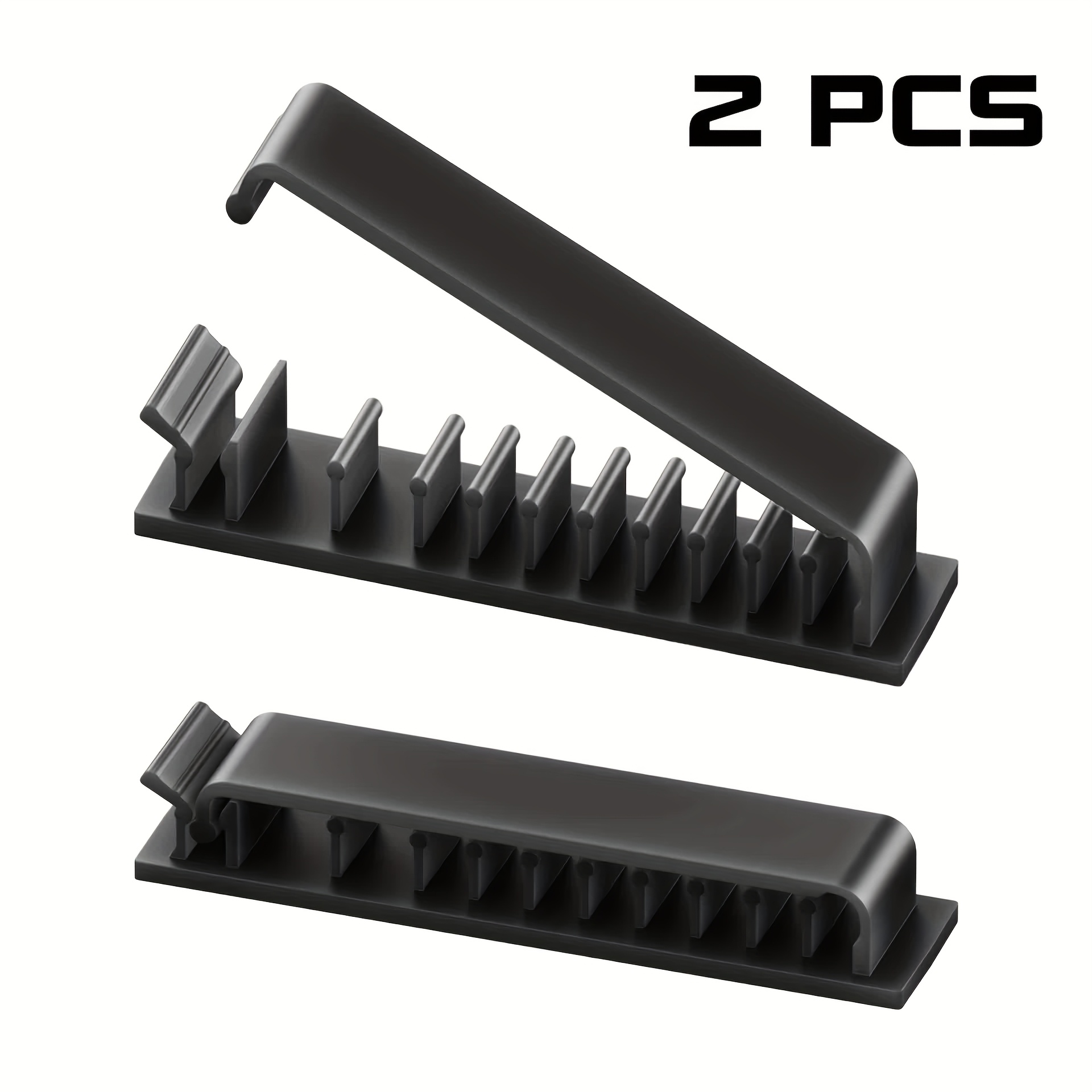 TEMU Lot de 1/2/3/5 pinces de de câbles, pinces auto-adhésives à 10 fentes pour bureaux, maison, voitures et fournitures de bureau - de câbles ultime