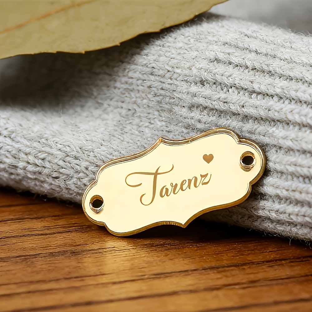 TEMU High-end Custom Mirror Acrylic Decorative Gift Labels, Suitable For Sewing, Weaving, Boutiques, Weddings, Birthday Gifts, Luxurious Labels,