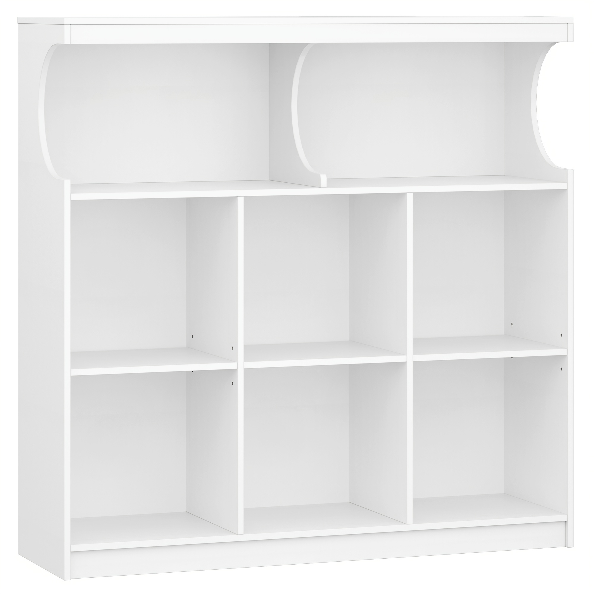 White Freestanding Storage Rack With 8-grid Design And U-slot Cube Shelves, Suitable For Use In The Bedroom, Living Room, Study, And Office, Measuring 30 X Cm