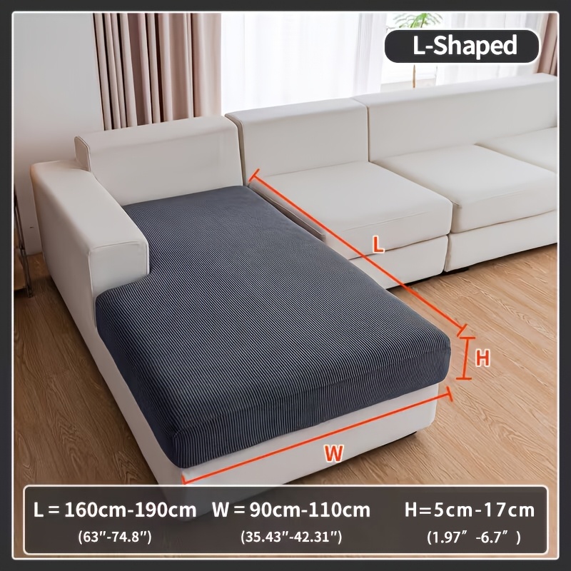 Image of 1pc Elastic Sofa Cover, Sofa Cushion Cover, Suitable For Sectional Sofas, Applicable For Dogs, Cats, Children, Pet Furniture Protection Covers, Suitable For Bedroom Office Living Room Sofa Covers