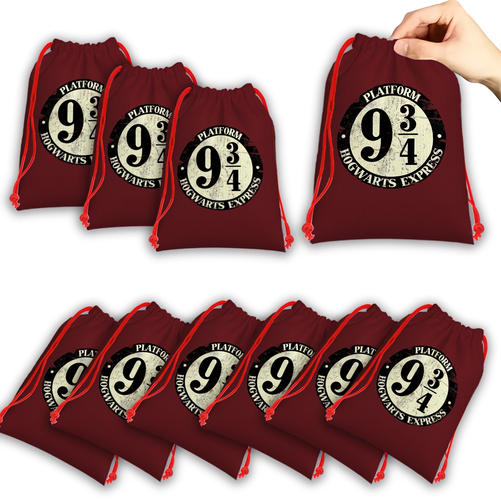 TEMU Gift For Her/him 10pcs, Authorized , Harry Potter Themed Candy Bags, Gift Bags, Drawstring Gift Bags, Wedding Candy Bags, Bridesmaid Gift Candy