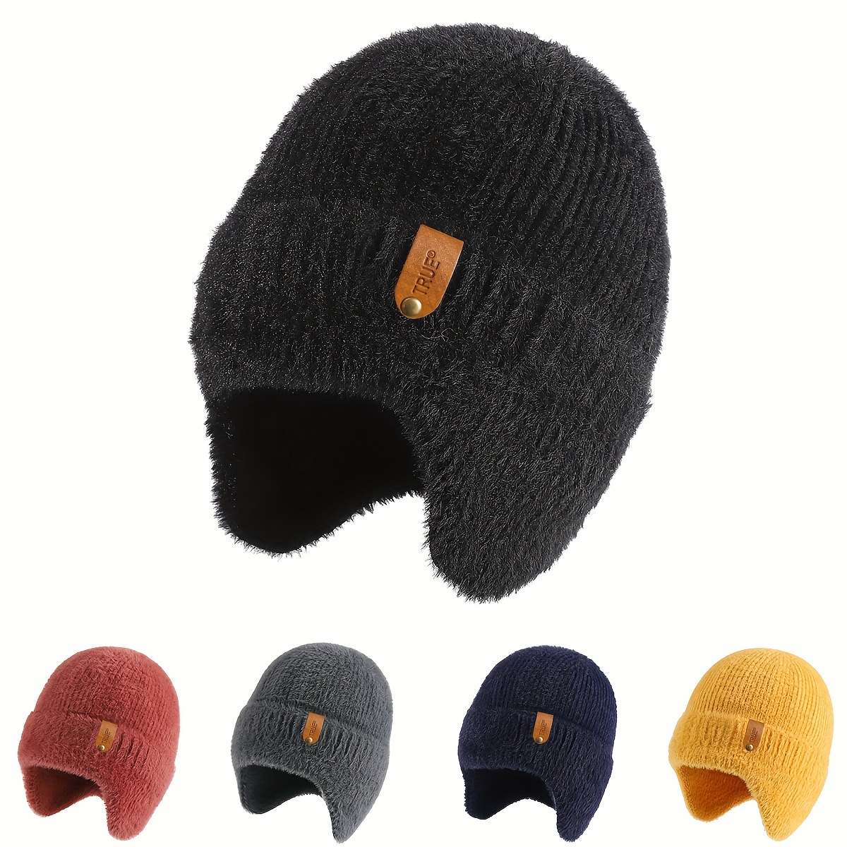 

Cozy 'true®' Winter Beanie - Soft, Warm Knit With Ear Flaps For Skiing & Outdoor Activities, Stretchy Cold-proof Skull Cap For Men & Women, Perfect Holiday Gift