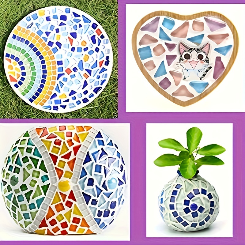 Crystal Glass Mosaic Tiles Glitter Mixed Colors DIY | UK