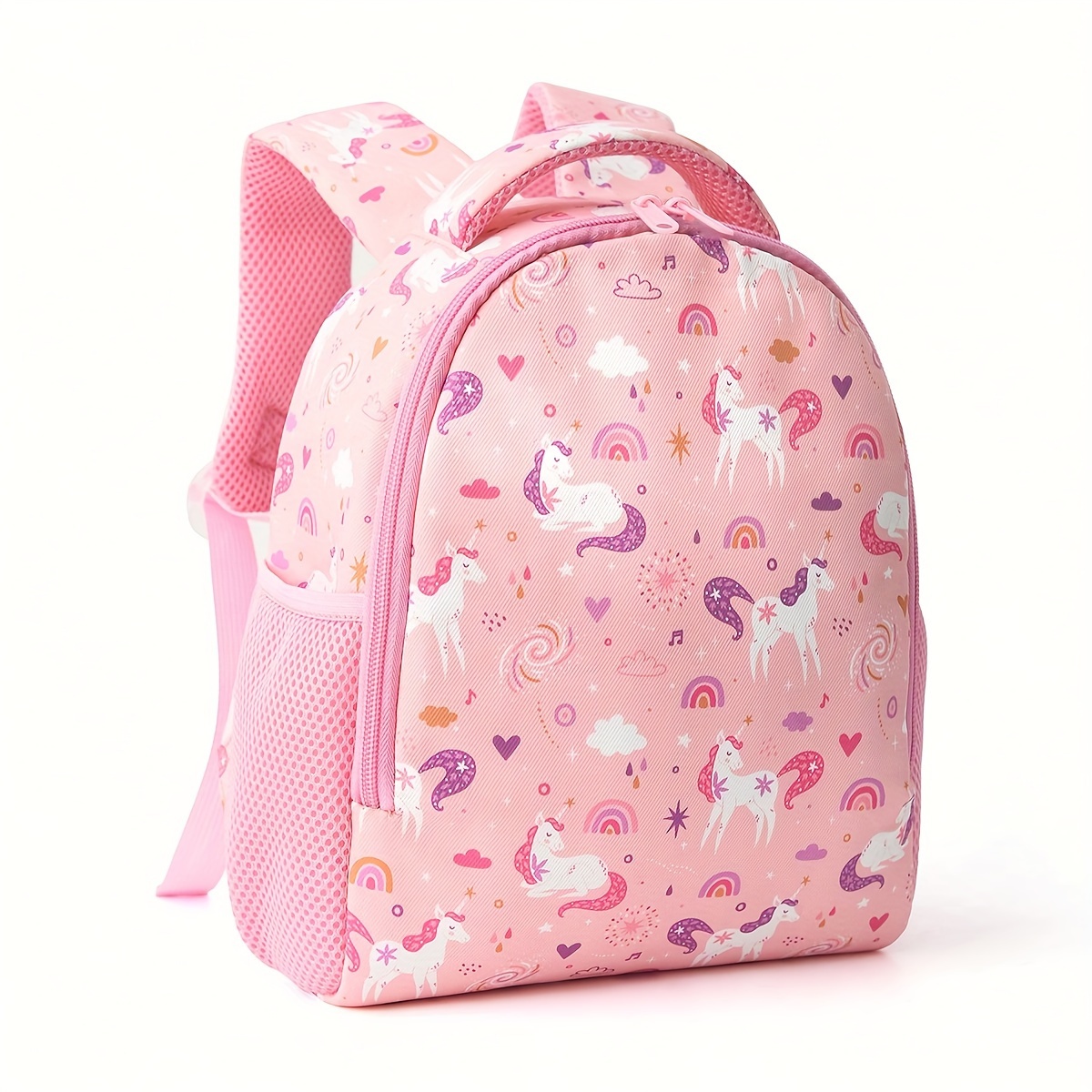 

1pc Girl's Cute Backpack, Waterproof Kawaii Cartoon Backpack, With Front Pocket And Adjustable Shoulder Strap, Suitable For Going Out And Daily Commuting