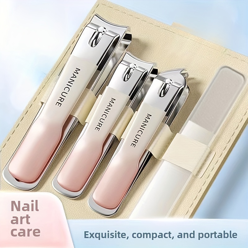 

4pcs Set, , Portable Clippers, Low Allergenic, Metal , , For And Toe