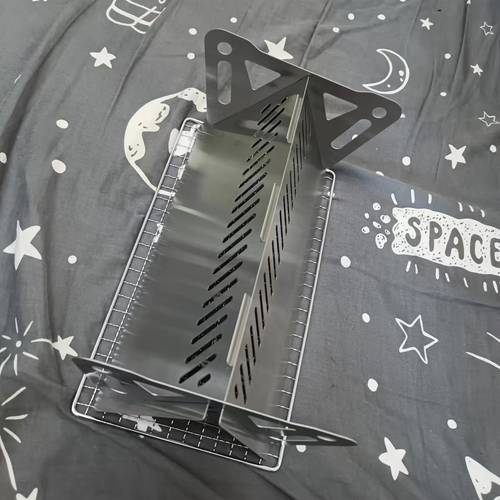 item picture outdoor portable mini grill camping coffee stove charcoal stove stainless steel card folding grill