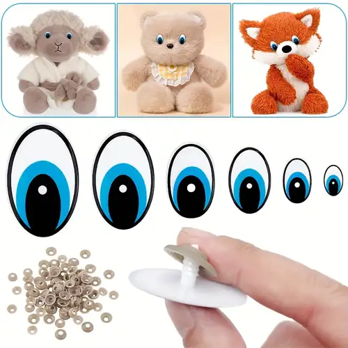 Felting Needles 20pcs Black Plastic Safety Eyes For Teddy Bear Dolls Toy Animal Felting-in Dolls Craft Eyes - Foto 6