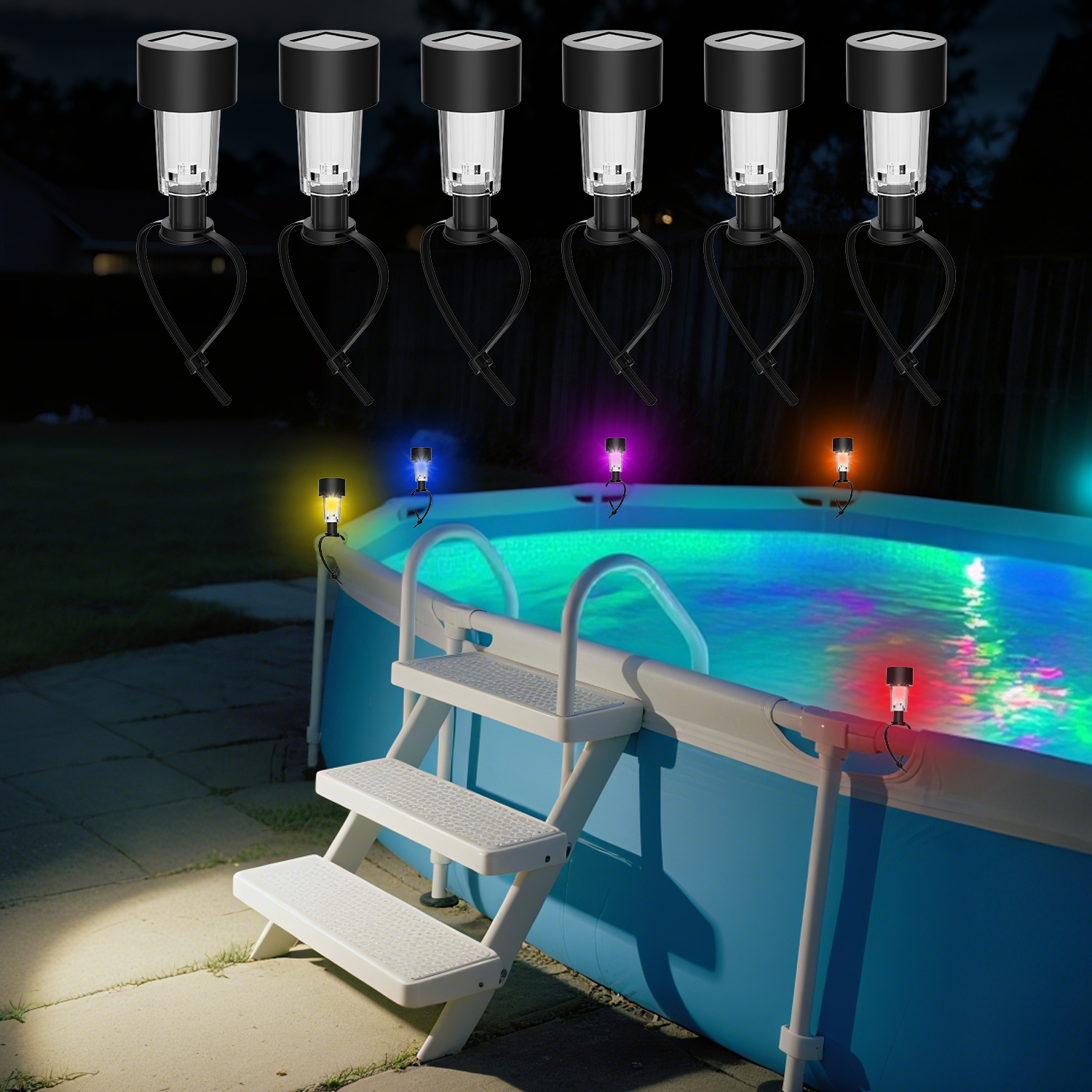 Luci Solari Galleggianti Per Piscina - RGB Con Telecomando, IP68, Dosatore Cloro Integrato - Foto 10