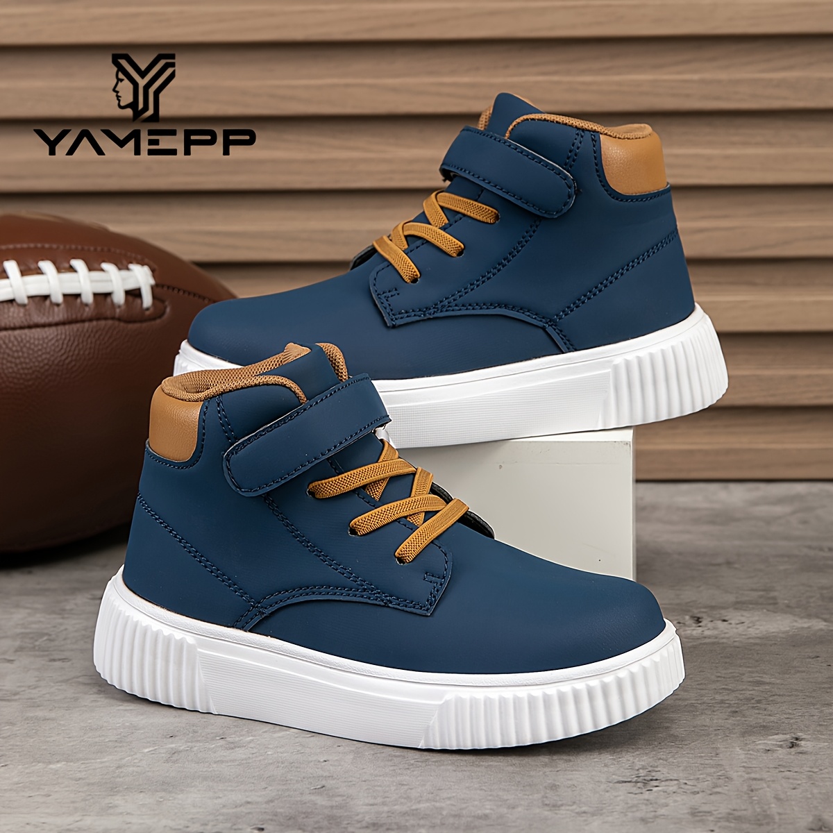 Kids' Fashionable Versatile Lightweight Durable Casual Shoes | Cute Vintage High-Top Walking Shoes with Soft Flat Sole for Sports and Daily Use | All-Season Comfortable Fabric Lining, Fastener, Perfect for Boys and Girls