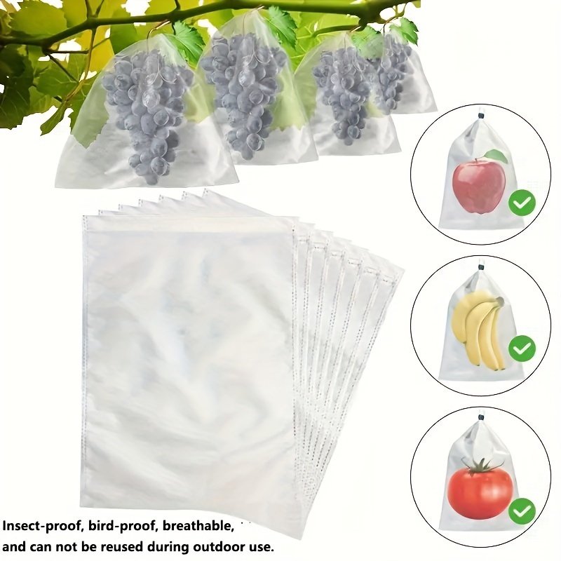 

50-pack Breathable Fruit Protection Bags - Non-woven, Insect & Bird Proof, Rainproof Grape Covers For Outdoor Use Fruit Bags For Fruit Protection Fruit Protection Bags Large Size