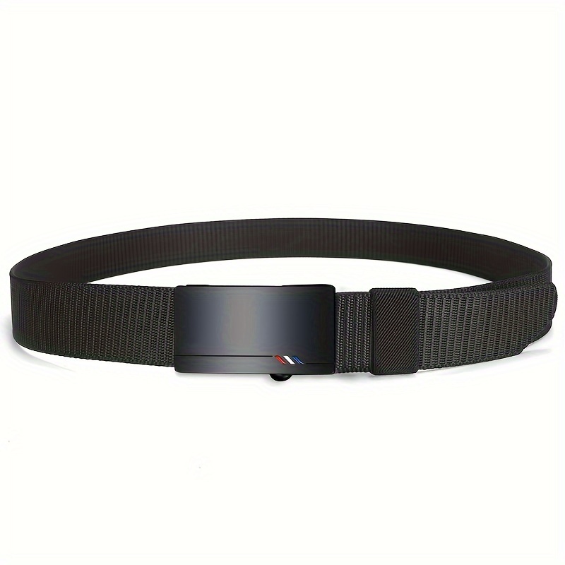 Canvas Belt With Alloy Automatic Buckle Men's Outdoor Casual Jeans Belt