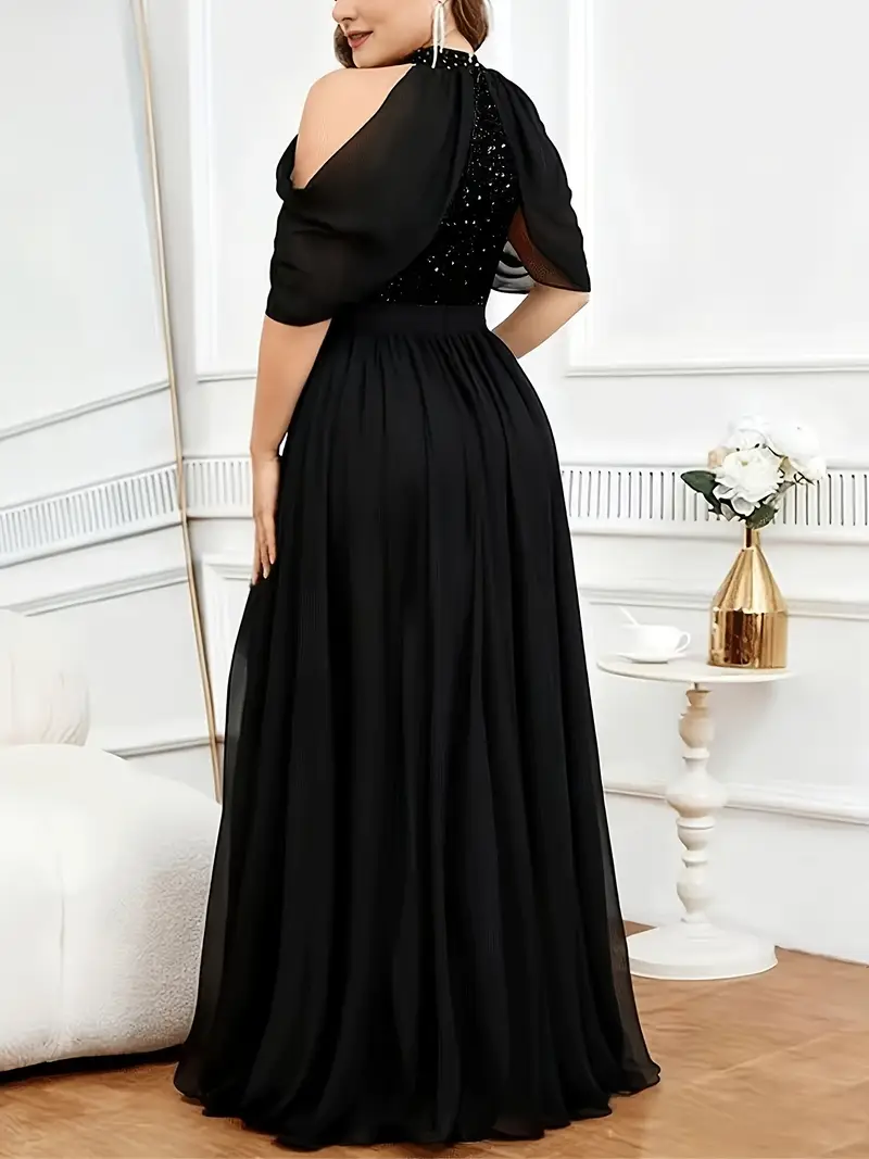 4xl black long dress Plus Size Black Dresses