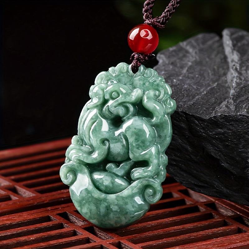 Natural Stone Zodiac Pendant Necklace, Hand Carved, Unisex