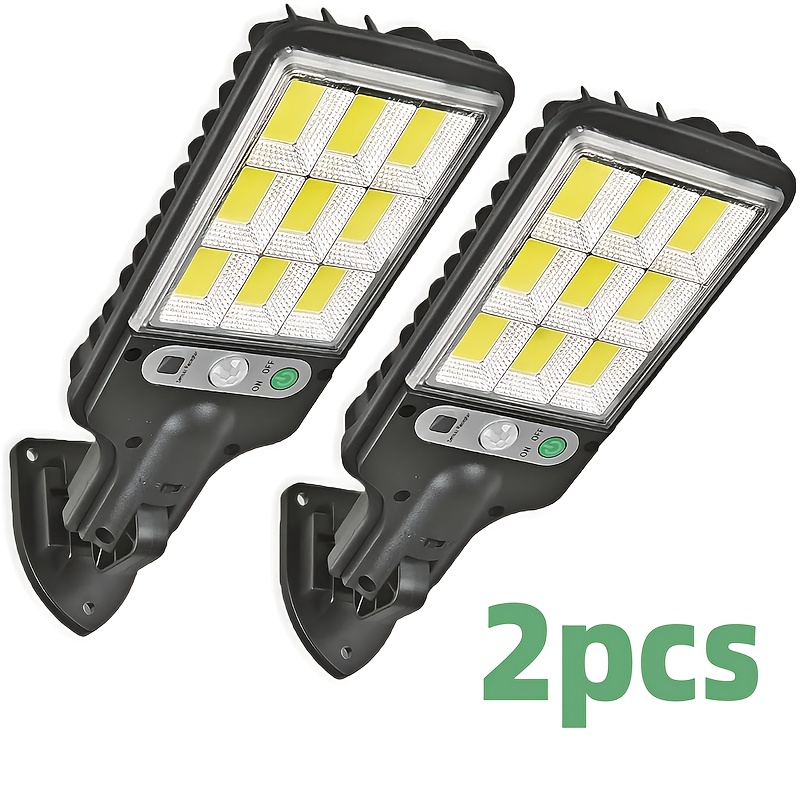 TEMU Bright Solar Outdoor Lights, 2/4/6pcs Solar Powered Sensor Lights, 108 Cob Led Safety Waterproof Lights With 3 Lighting For , Gardens, Deck