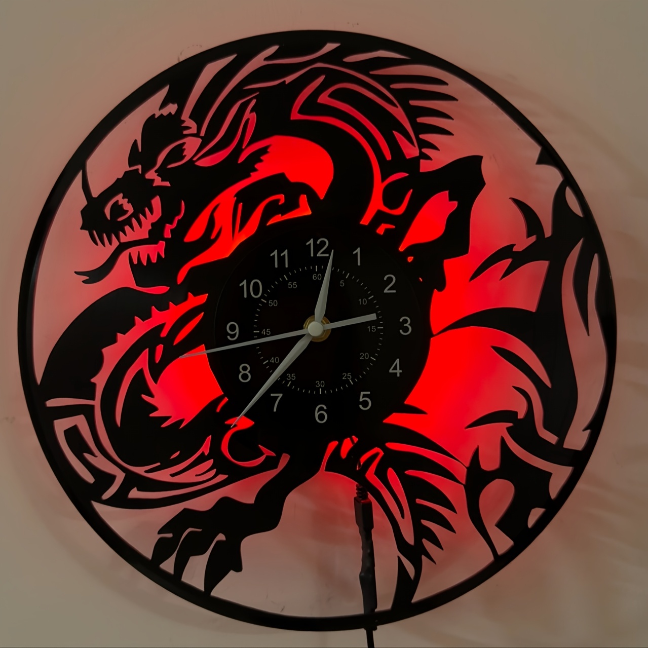 Luminous Vinyl Record Wall Clcok Birthday Gift Holiday At Decor 12 Inch Silent Clock