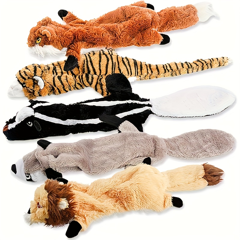 TEMU Dog Squeak Toys, No Stuffing Plush Dogs Chew Toy For Small Medium Large Breed Chewer Supplies Tough Durable Puppy Teething Chewing Interactive To Keep Them Busy Best Gift