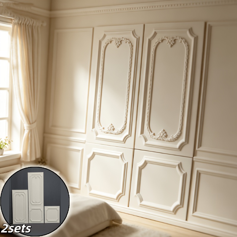 TEMU 2 ensembles, ornements de panneaux muraux miniatures, adaptés pour les décorations murales de maison de poupée, accessoires décoratifs de scène