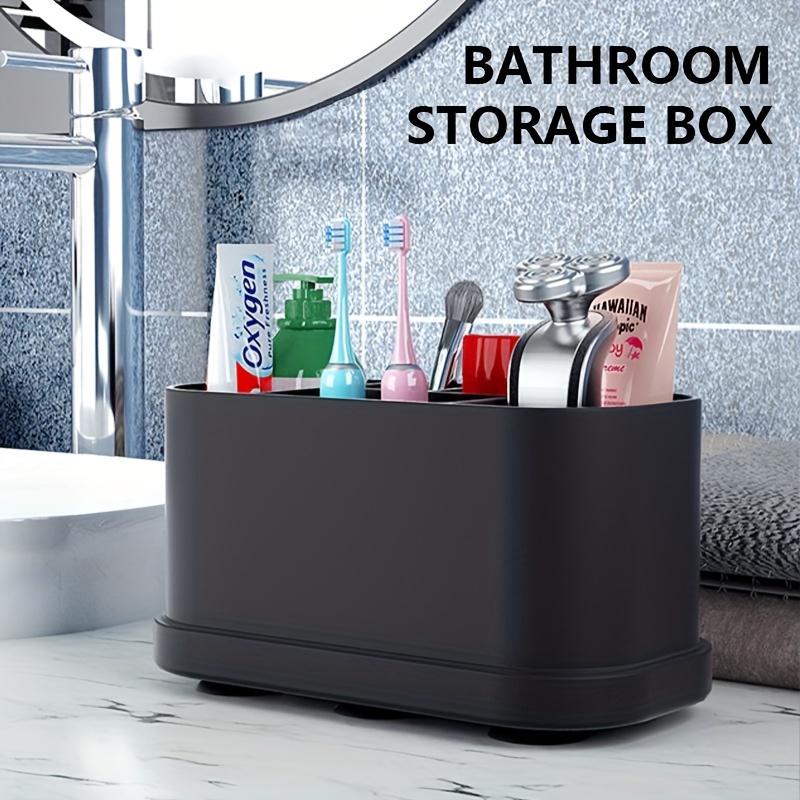 

Multi-grid Toothpaste And Toothbrush Storage Box Holder Bathroom Storage Rack Bathroom Wash Set Anti-slip Beauty Supplies