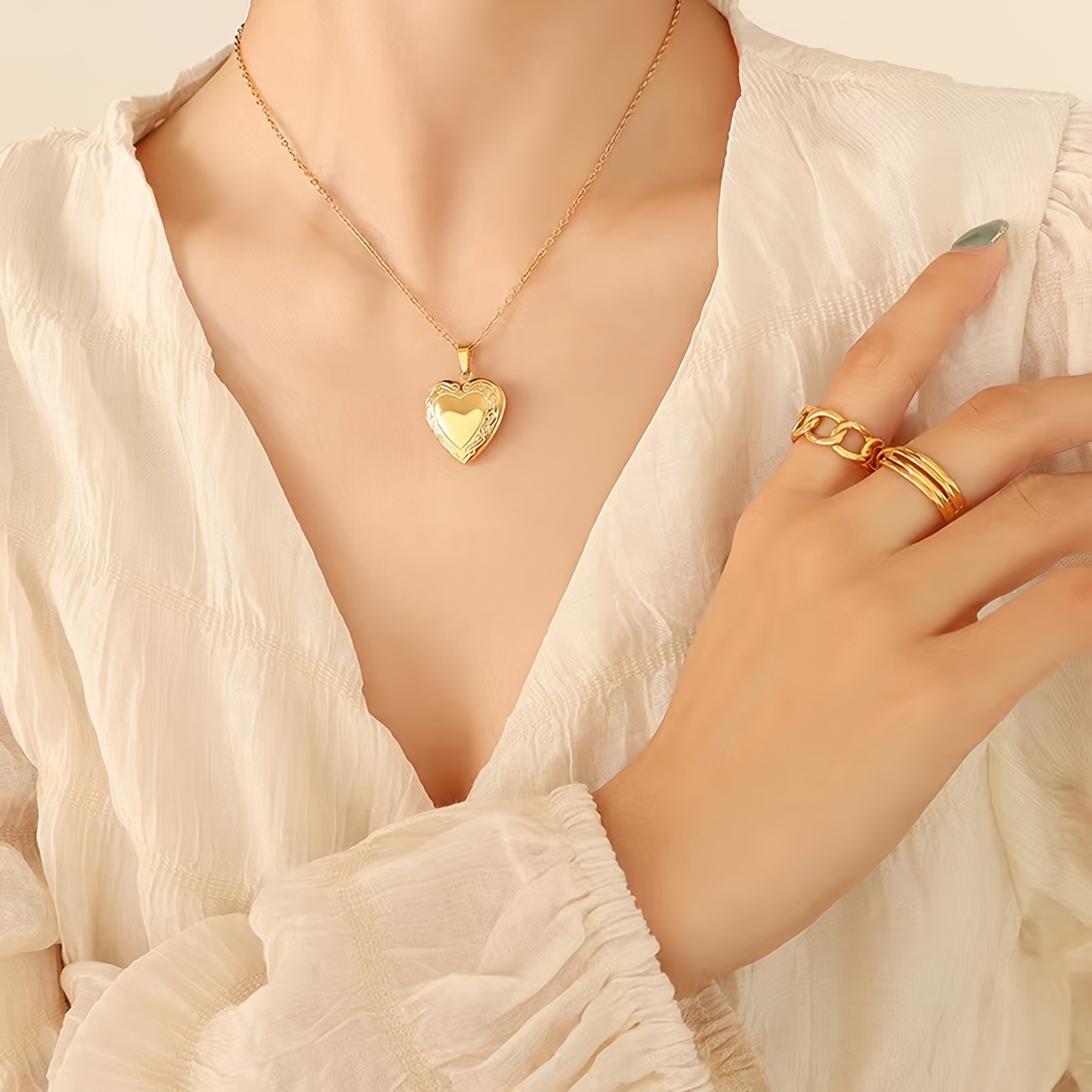 Women's Small Box Pendant Necklace, Openable Design