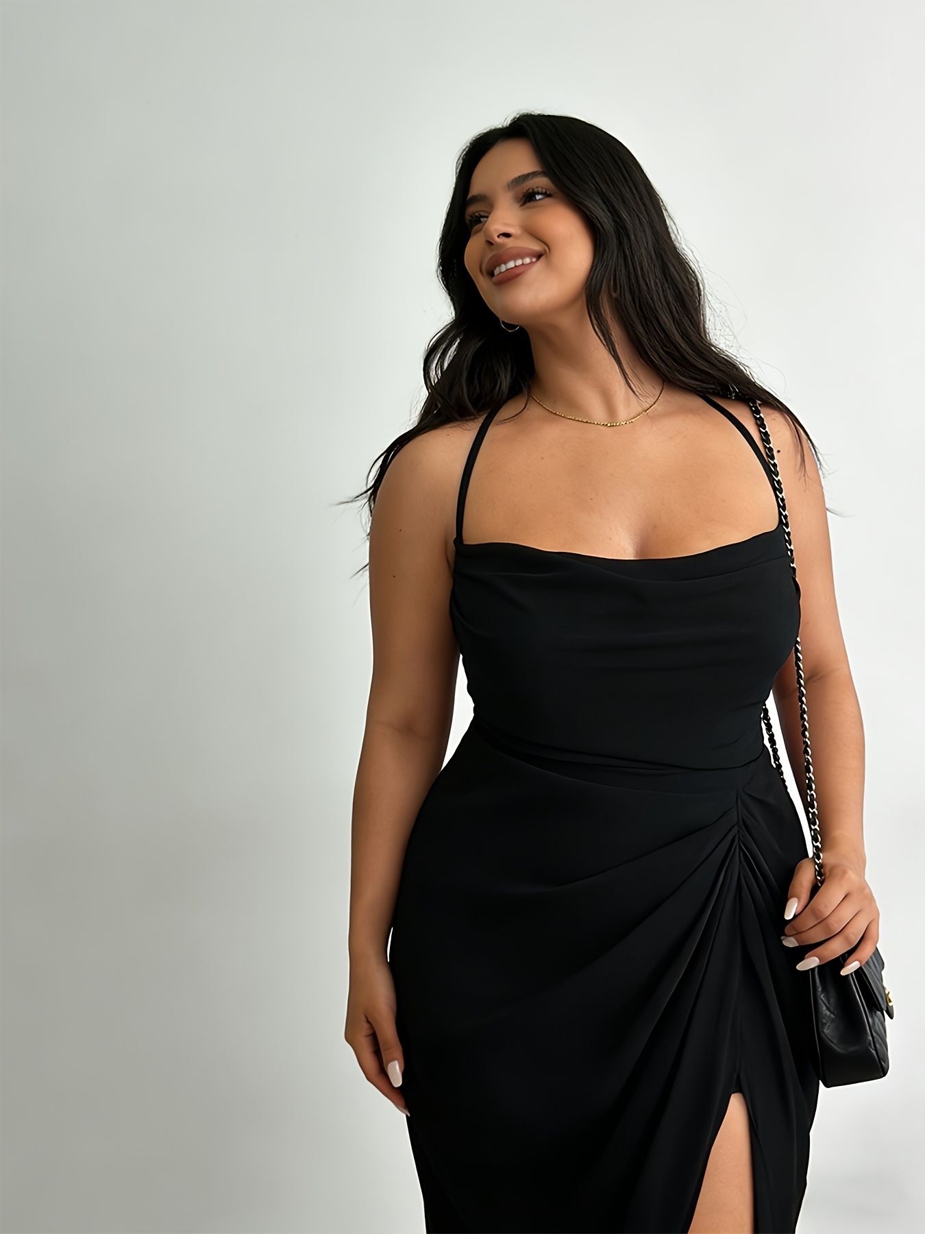 plus size elegant plus size red green black slip dress non - Temu Mauritius