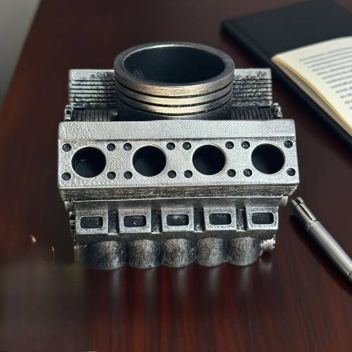Pen Holder - Realistic Car Cylinder , High-Capacity Resin Desk Organizer for Office & Student Supplies, Durable Automotive-Themed Accessory with Multiple Compartments, Pens, Pencils, and Markers, Desk Accessories Office, Pencil Holder, Desk Organiser/office Desk Organizer, Office Desk Accessory, School Supplies, Pencil Case, Desk Pen Holder