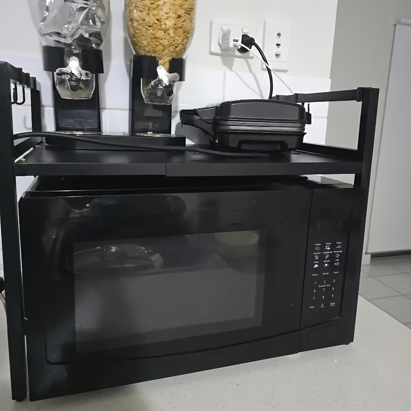 TEMU Microwave Oven Rack, Expandable Metal Microwave Shelf, Height Adjustable Microwave/toaster Rack, Microwave Rack For Kitchen Utensils - Mothers