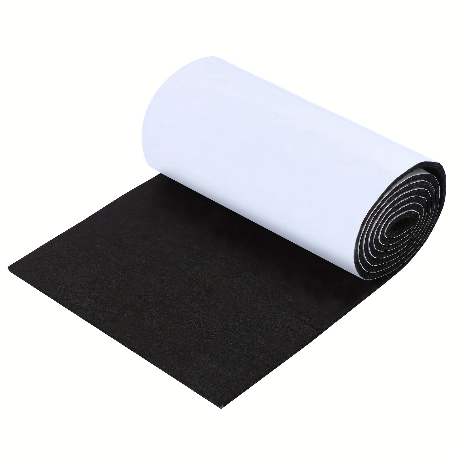 Felt Furniture Pads, Non Slip Self Adhesive Cuttable Felt Tape Black Heavy Duty Felt Strip Roll For Protecting Hardwood Floors Chair Wall Protector (40 X 5 X 0.12 Inch)