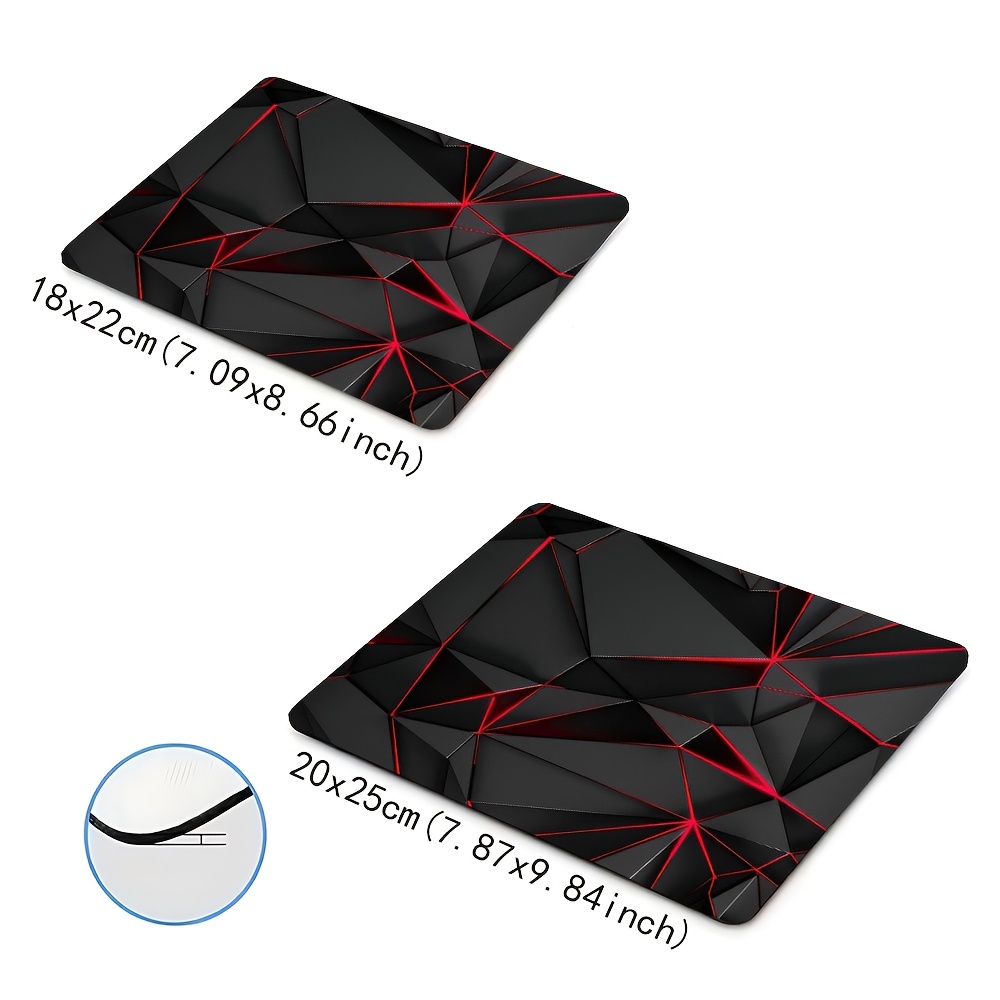 TEMU 1pc Of Red Gradient Gaming Mouse Pad, With Anti-slip Rubber Base, Suitable For Office Computer Desks And Mechanical Keyboard Pads. A Decorative
