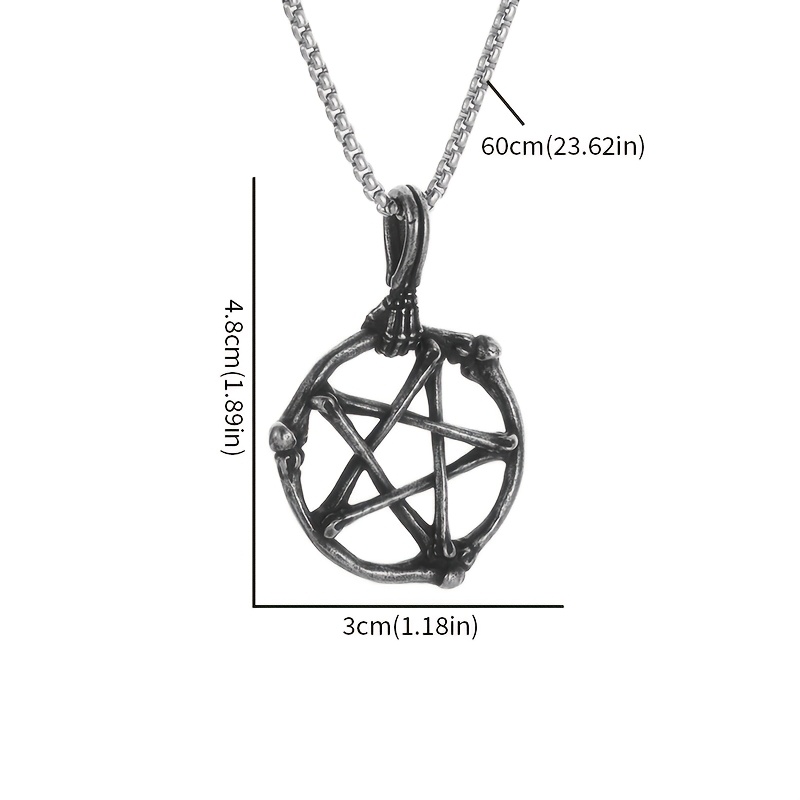 New Fashion Skull Bone Five-Pointed Star Pendant, Unisex Gift