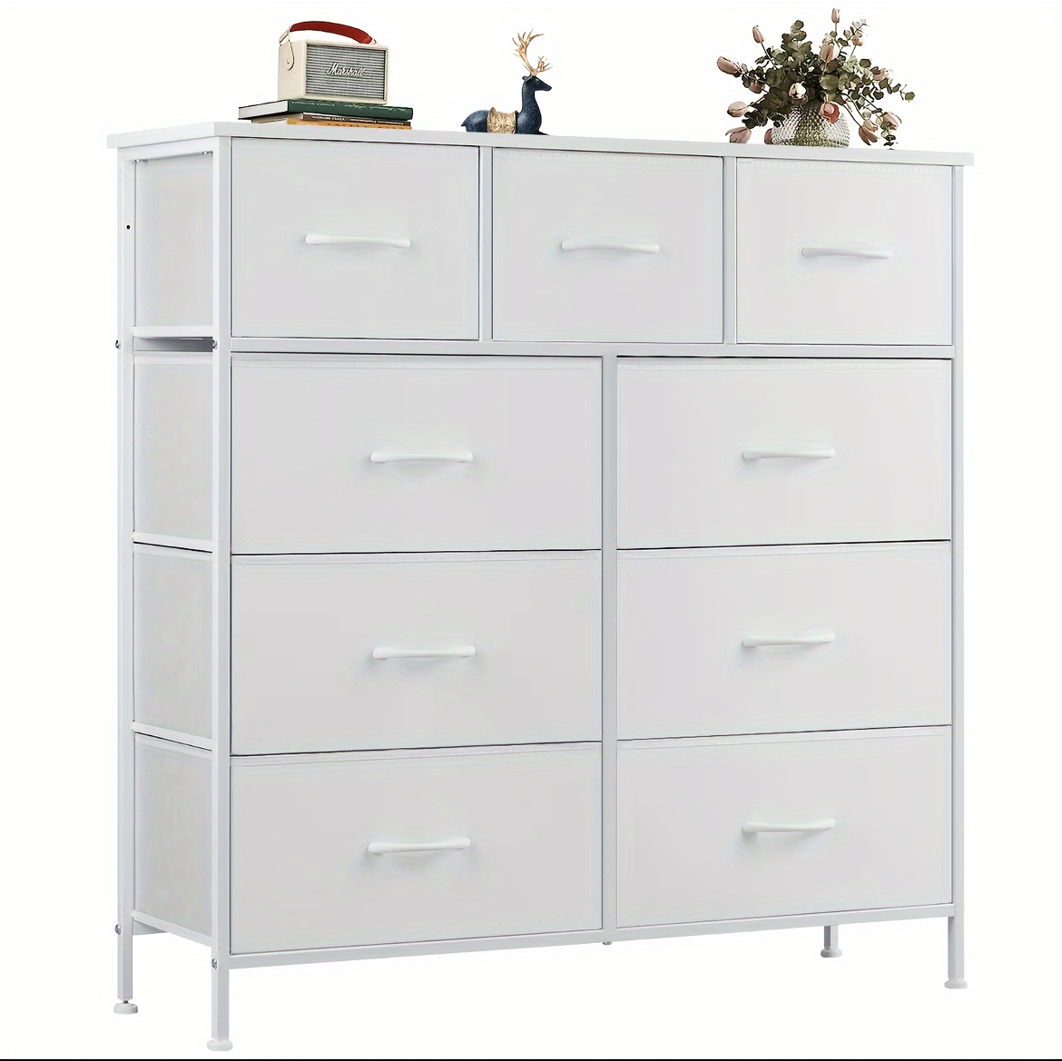 Storage Unit, Dresser, Nine-Drawer Cabinet, Available in Various Colors, Features an Easy-To-Install Slide Rail System, Ideal for Nurseries And Bedrooms