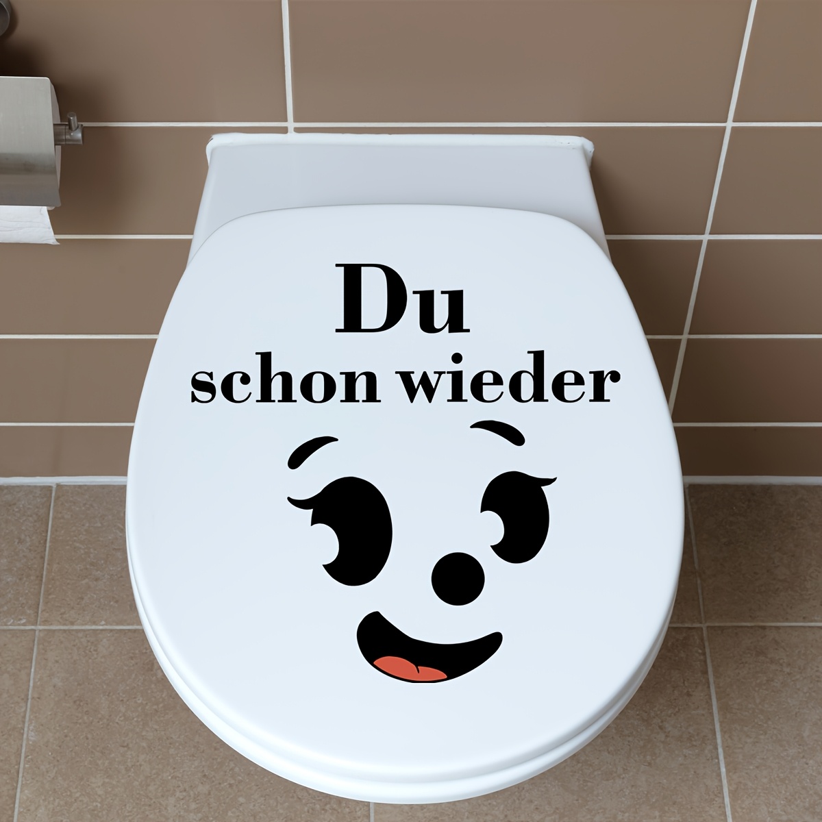 Artikelbild   (30*30cm) lustiger schwarzer minimalistischer deutscher ausdruck toilettenaufkleber badezimmer-hintergrunddekorationsfolie (m16549-kx)