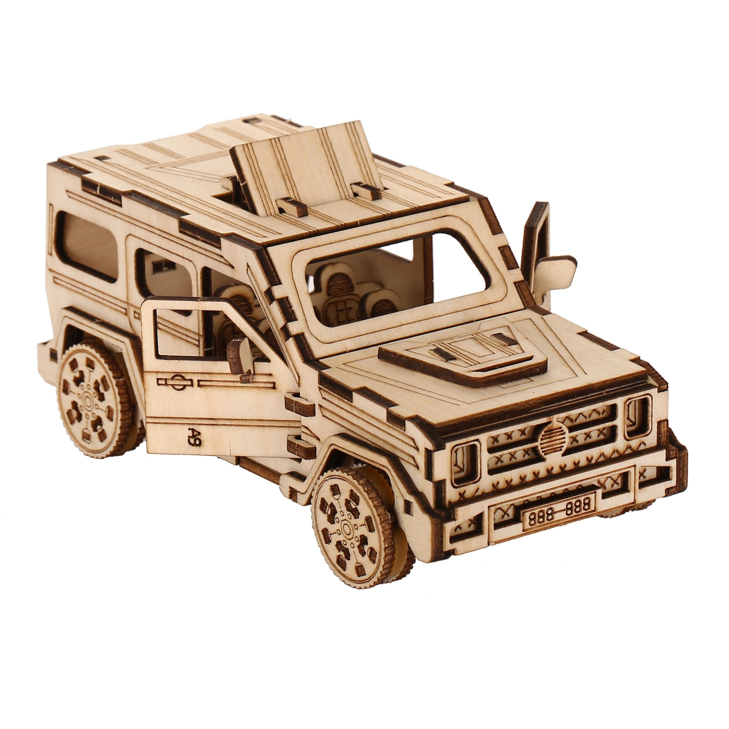 

Classic Wooden Suv Model Collectible - Handcrafted Tabletop Decor, Thanksgiving Centerpiece, Wood Off-road Vehicle Display, Ideal For 14 & Up - Non-electric