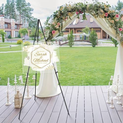 display easel stand for wedding sign artist instant tripod collapsible portable floor easel for posters 63 adjustable easy folding metal stand for display show fathers day gifts