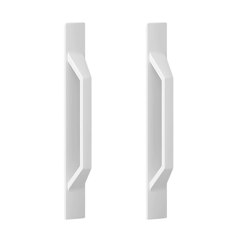 TEMU 2pcs No-drill Sliding Door Handles, Oil Polished, Black/silvery, , Suitable For Kitchen Cabinets, Drawers, Windows, Sliding Wardrobes, Cabinet