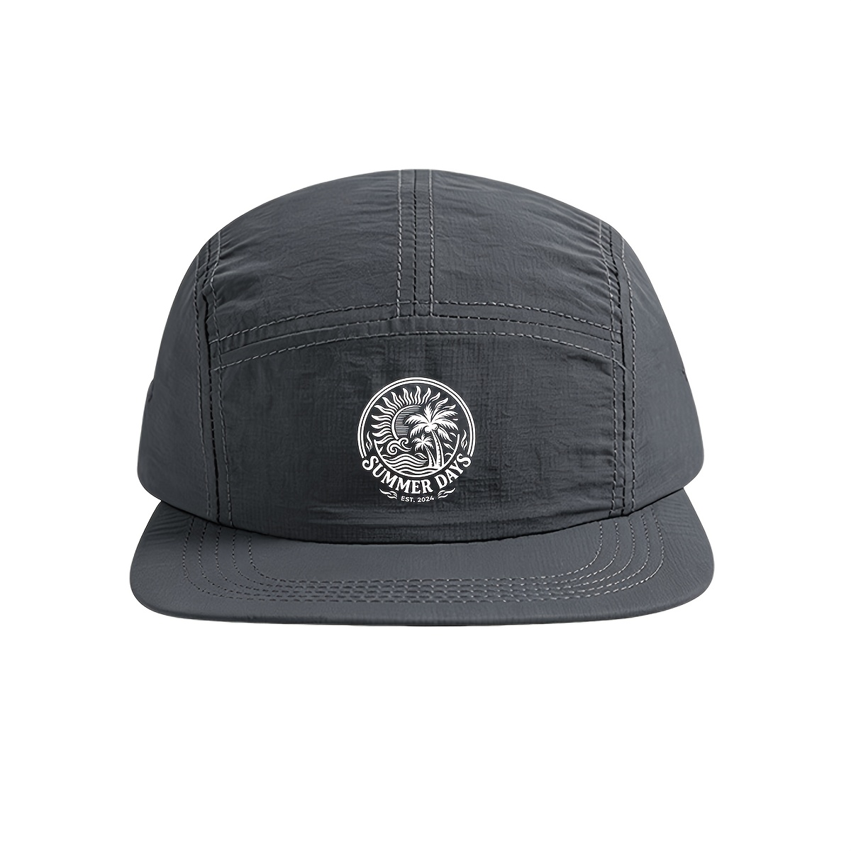 TEMU Lightweight Quick-dry Sun-shading Baseball , Unisex Flat Brim Hat, Versatile Adjustable Outdoor Sports
