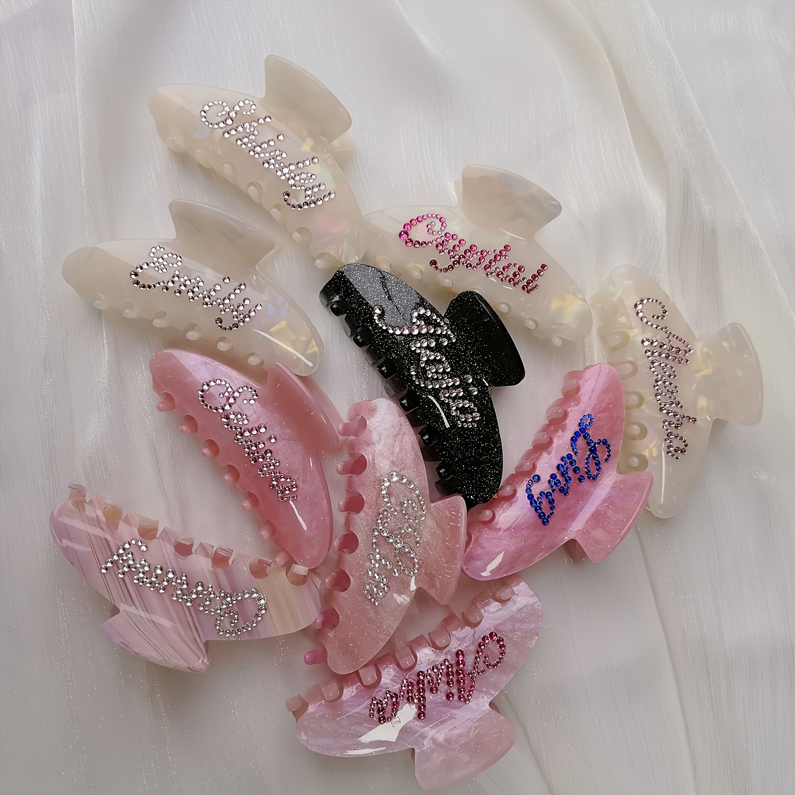 1pc personalized name hair clip for women custom   oval hairpin with multi color options elegant wedding bridesmaid mother s day christmas gift fits   hair special occasion sparkling     accessory gift     fine     Product details 3